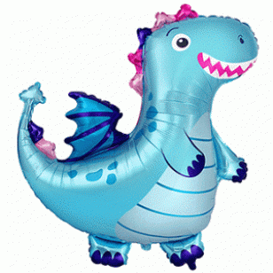 Blue Baby Dragon Supershape Balloon Blue Baby Dragon Supershape Balloon